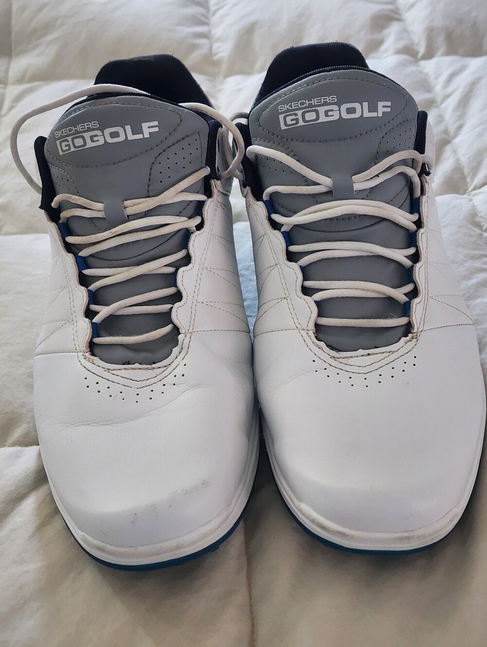 Skechers GO GOLF Men's White and Gray Athletic Golf Shoes Size 12